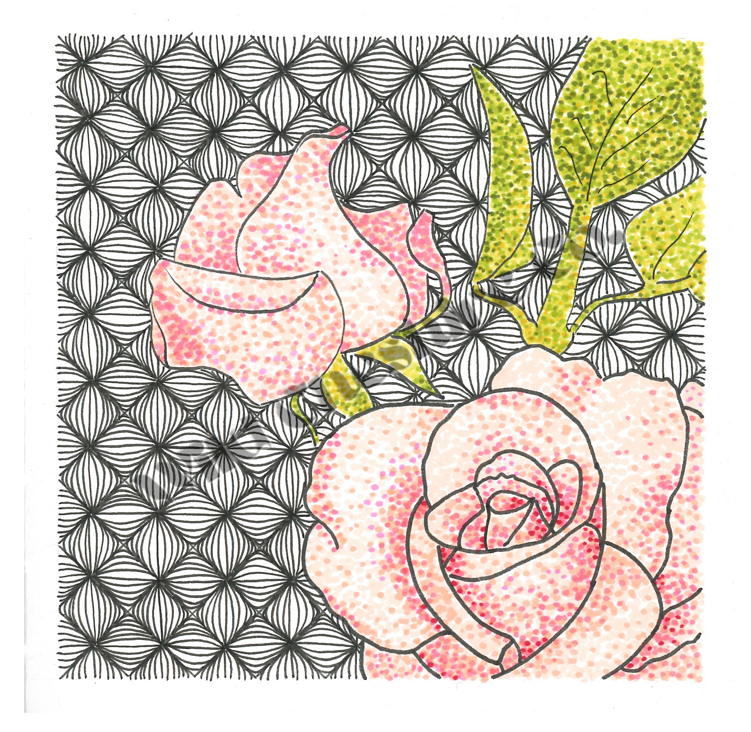 Tranquil Dot Mandalas & Stippled Prints